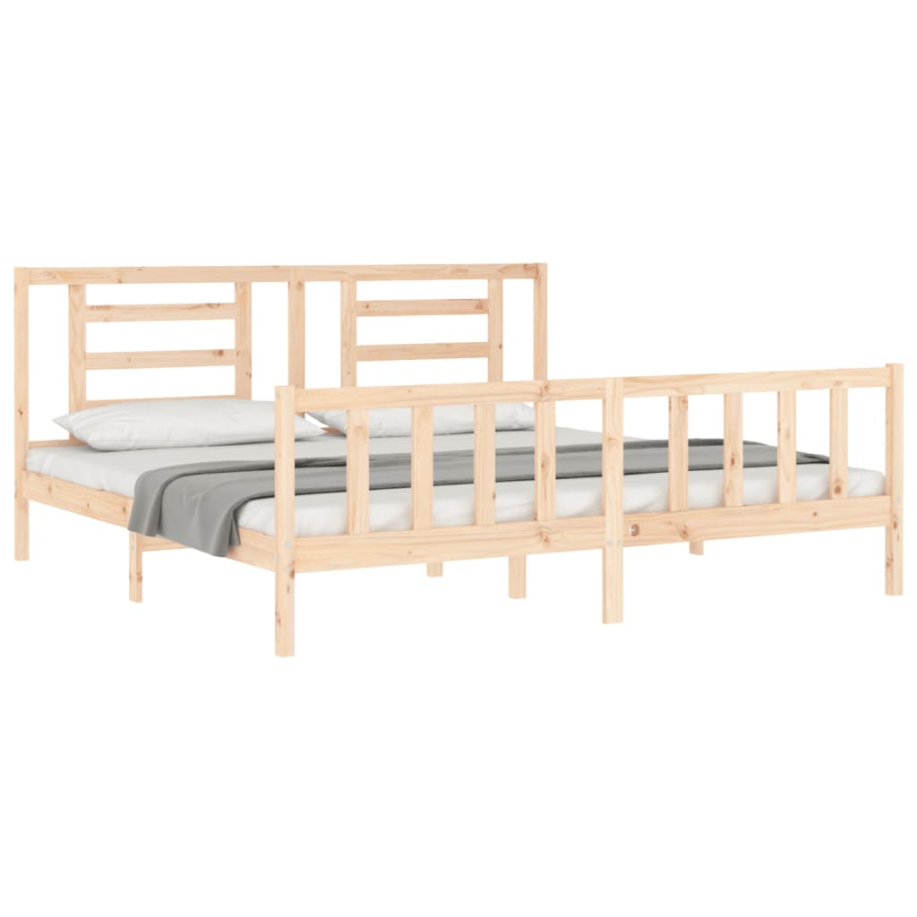 vidaXL Bed Frame without Mattress 200x200 cm Solid Wood Pine