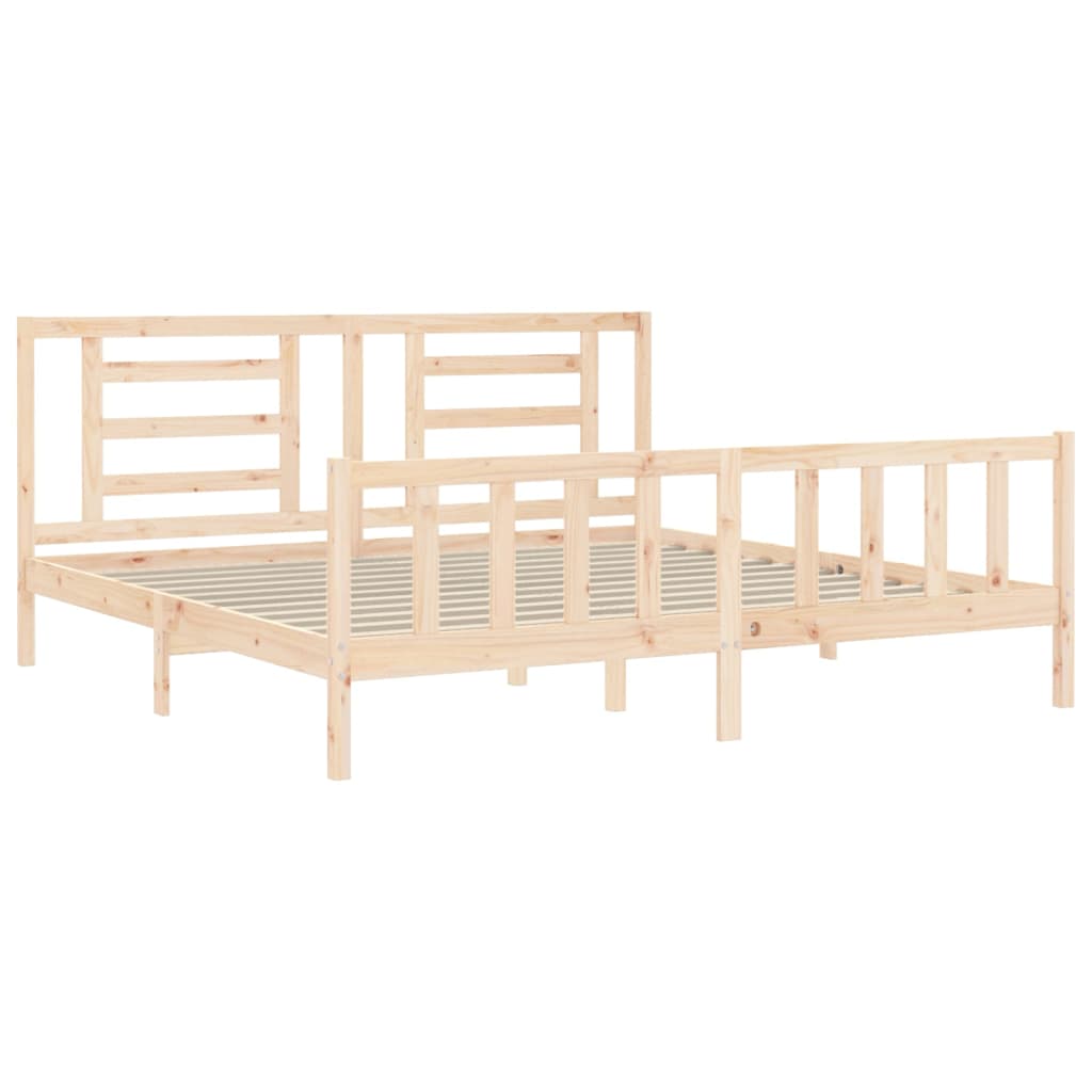 vidaXL Bed Frame without Mattress 200x200 cm Solid Wood Pine