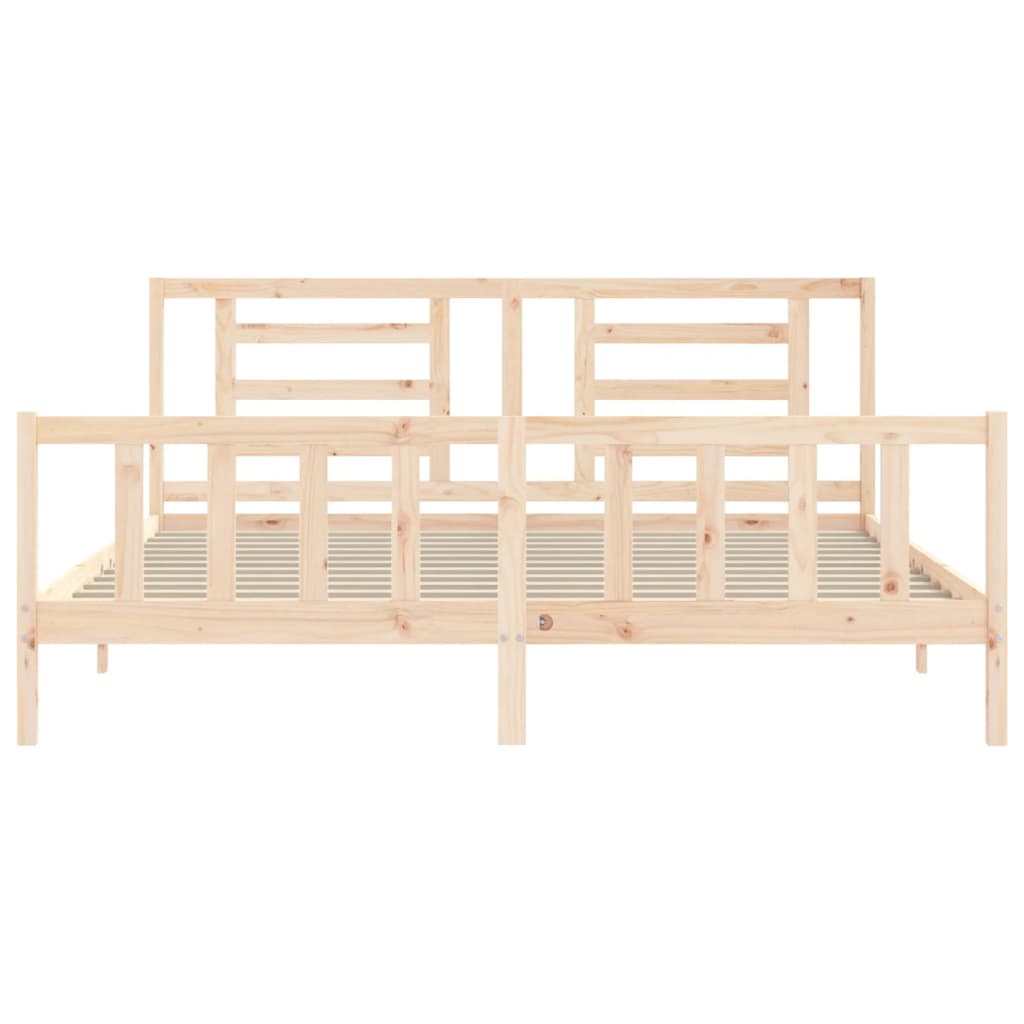 vidaXL Bed Frame without Mattress 200x200 cm Solid Wood Pine