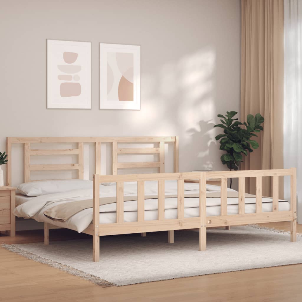 vidaXL Bed Frame without Mattress 200x200 cm Solid Wood Pine