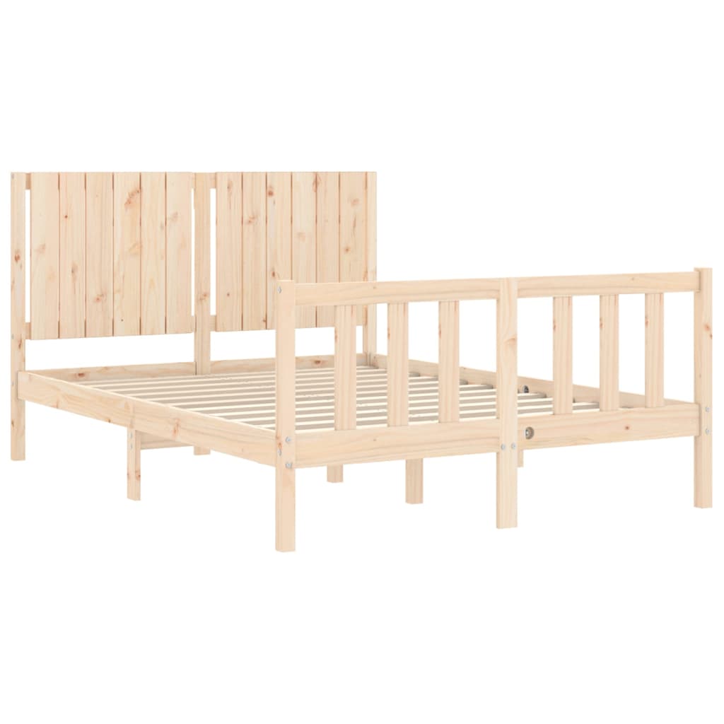 vidaXL Bed Frame without Mattress 140x190 cm Solid Wood Pine