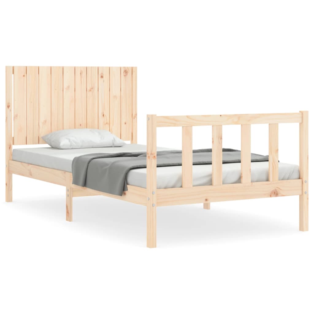 vidaXL Bed Frame without Mattress 100x200 cm Solid Wood Pine