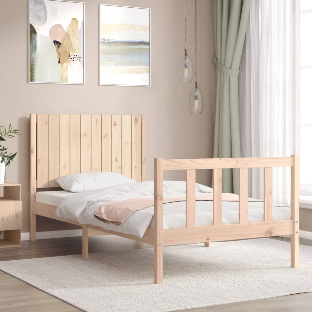 vidaXL Bed Frame without Mattress 100x200 cm Solid Wood Pine