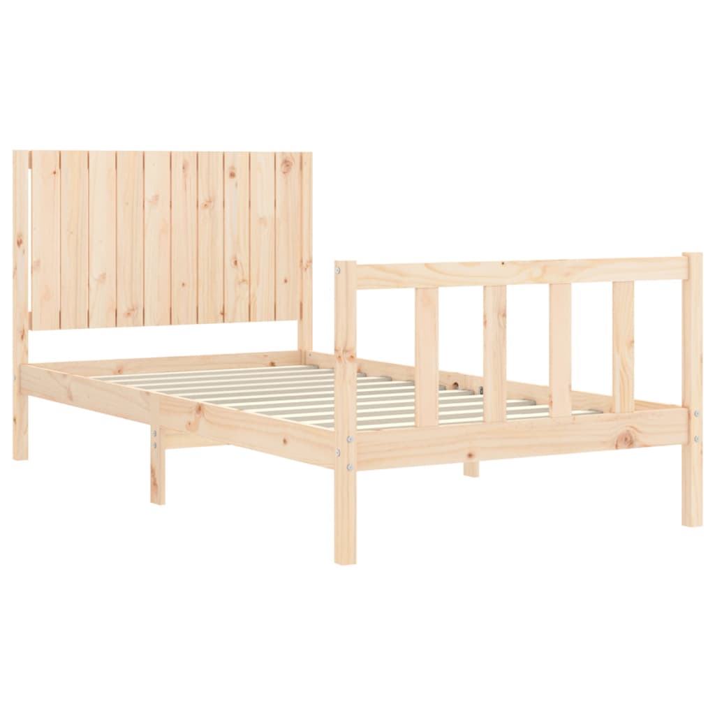 vidaXL Bed Frame without Mattress 100x200 cm Solid Wood Pine