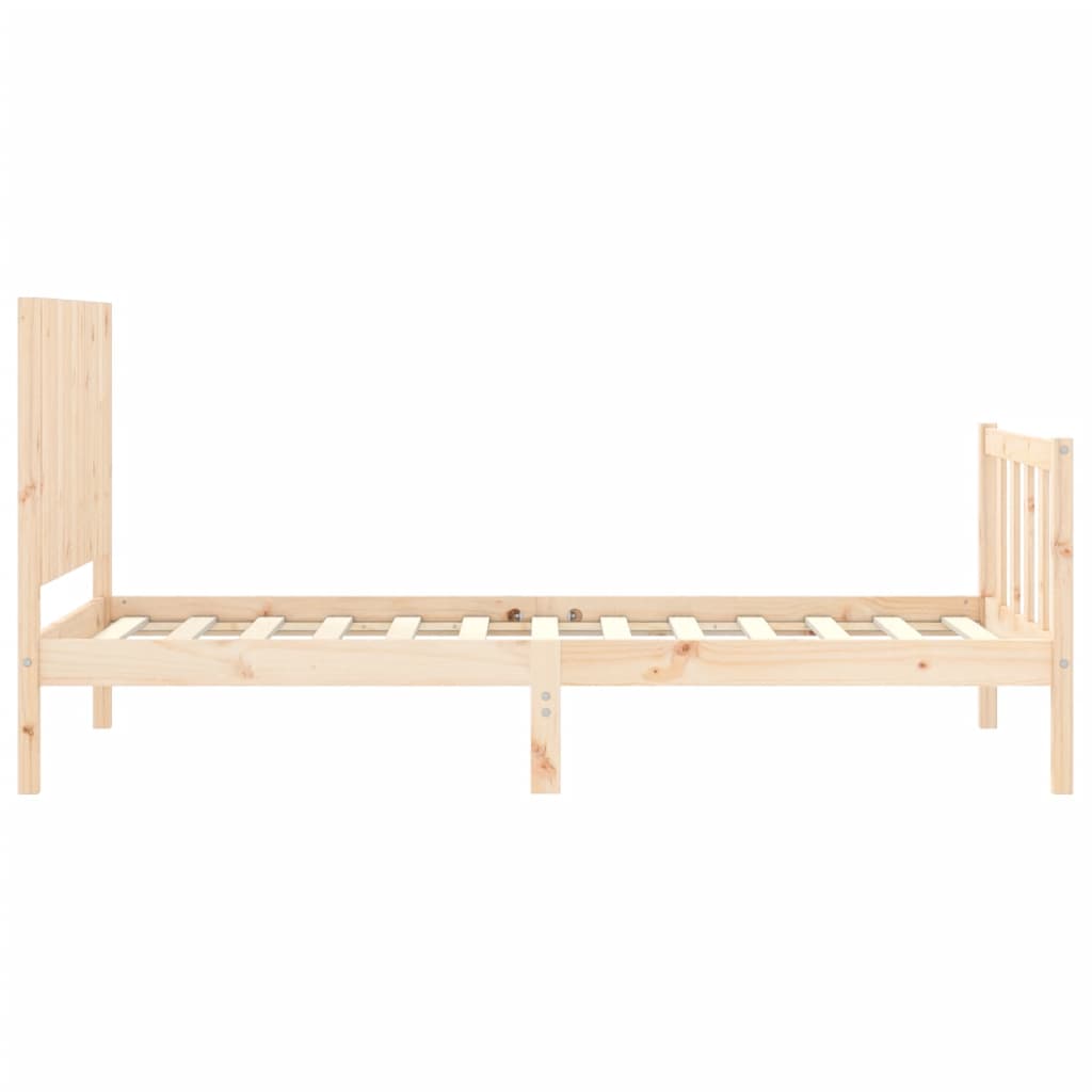 vidaXL Bed Frame without Mattress 100x200 cm Solid Wood Pine