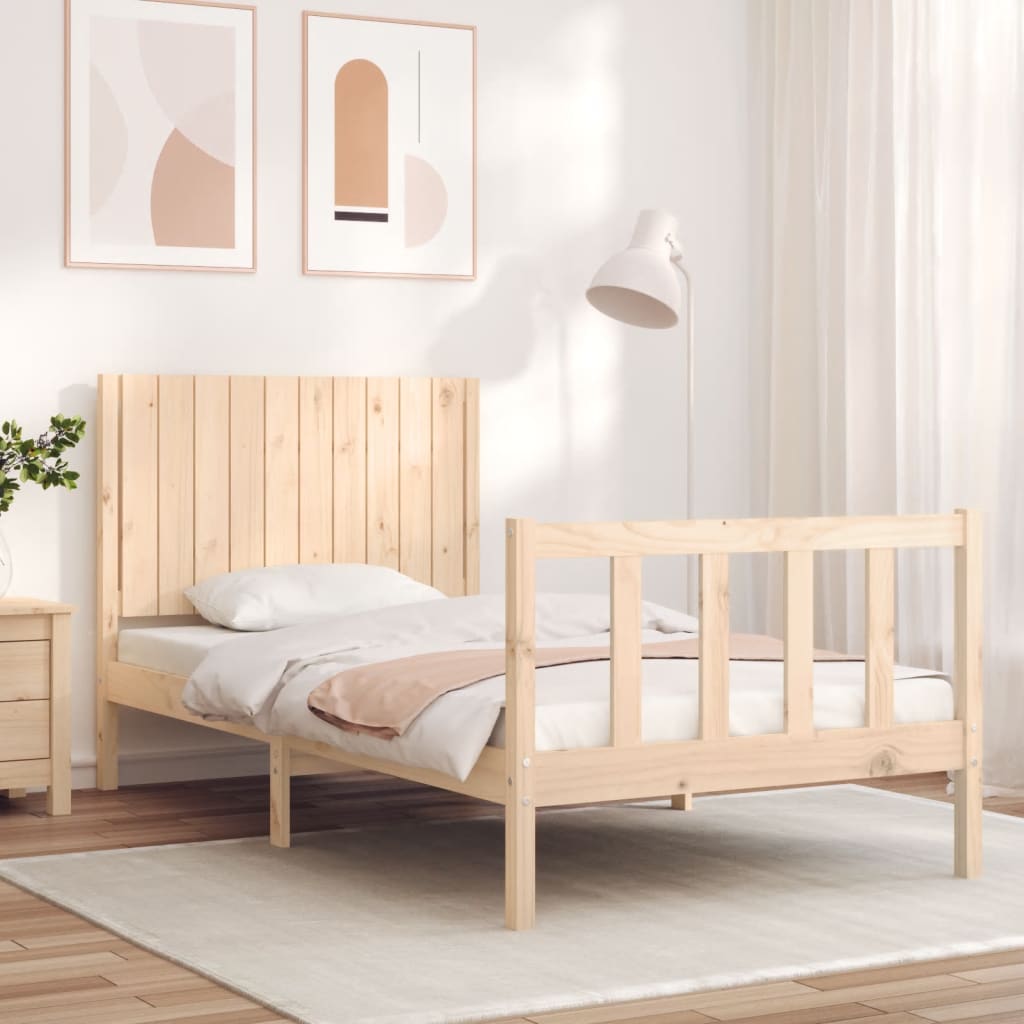 vidaXL Bed Frame without Mattress 100x200 cm Solid Wood Pine