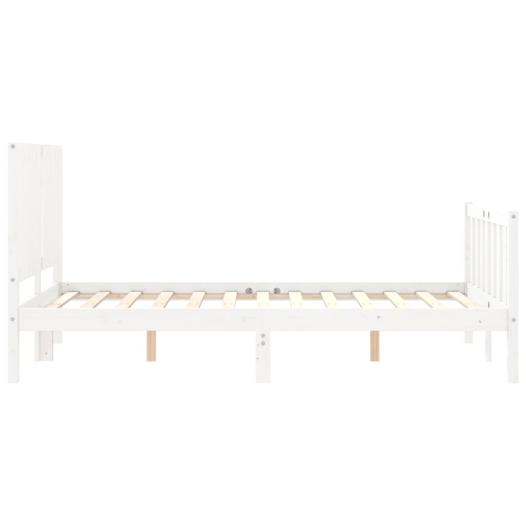 vidaXL Bed Frame without Mattress White 120x200 cm Solid Wood Pine