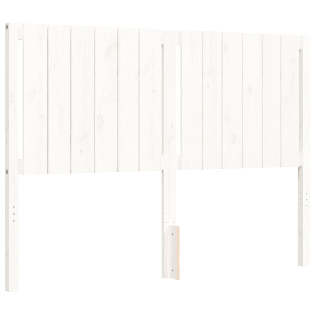 vidaXL Bed Frame without Mattress White 140x200 cm Solid Wood Pine