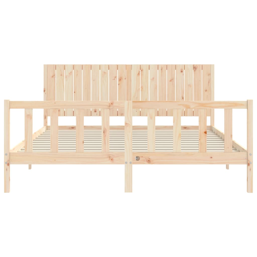 vidaXL Bed Frame without Mattress Super King Size Solid Wood Pine