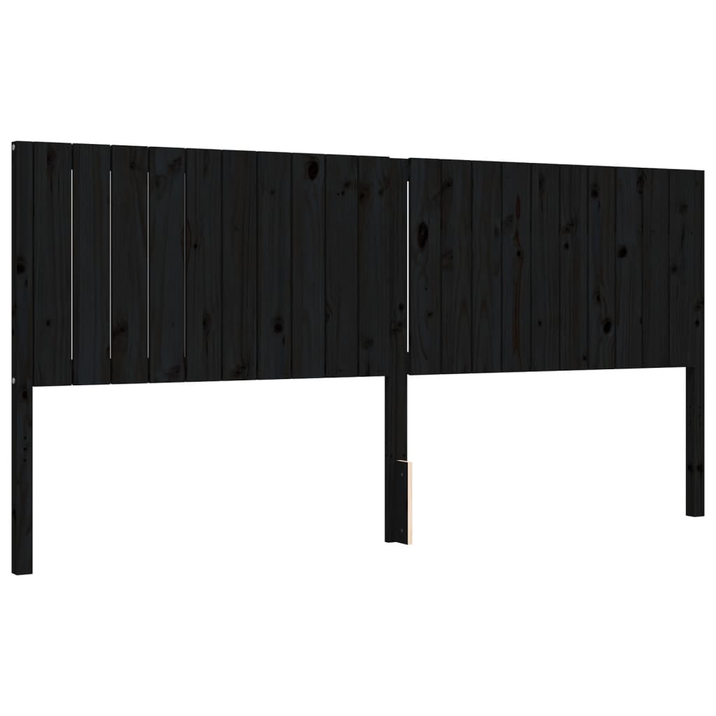 vidaXL Bed Frame without Mattress Black 200x200 cm Solid Wood Pine