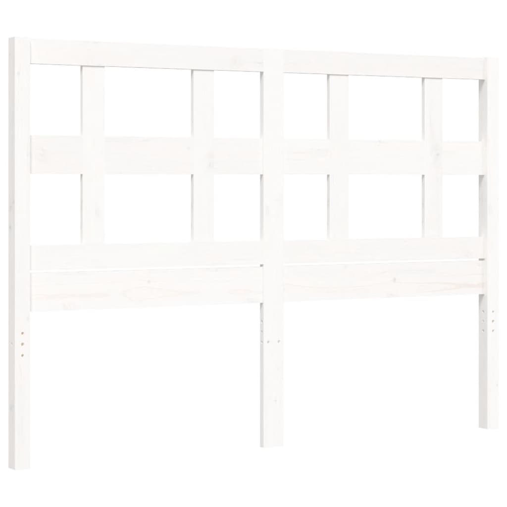 vidaXL Bed Frame without Mattress White Small Double Solid Wood Pine