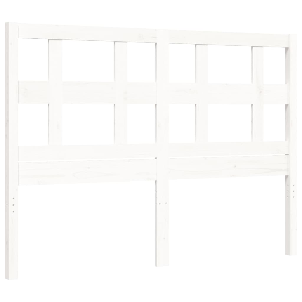 vidaXL Bed Frame without Mattress White 140x190 cm Solid Wood Pine