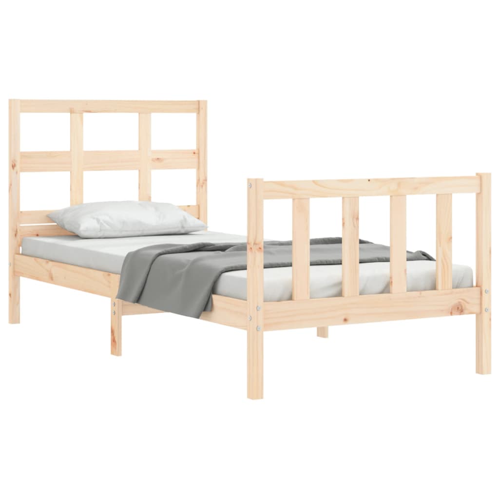 vidaXL Bed Frame without Mattress 90x200 cm Solid Wood Pine