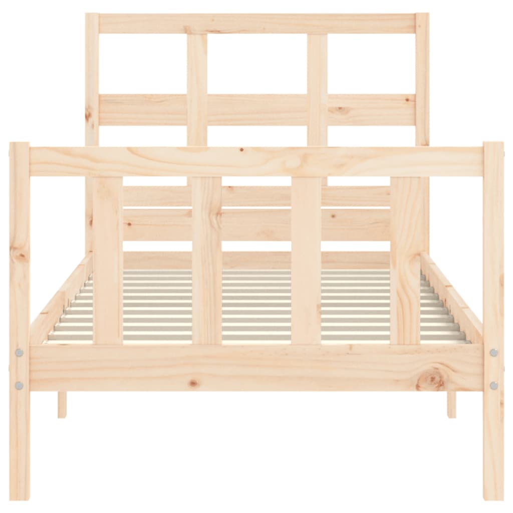 vidaXL Bed Frame without Mattress 90x200 cm Solid Wood Pine