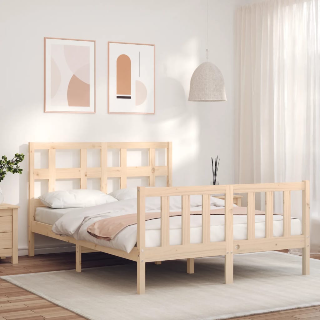 vidaXL Bed Frame without Mattress 120x200 cm Solid Wood Pine