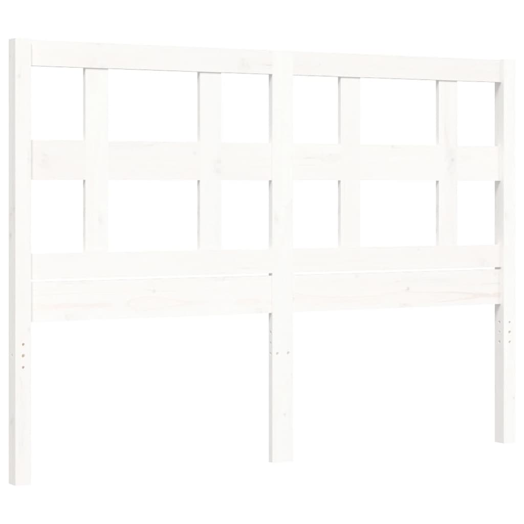 vidaXL Bed Frame without Mattress White 120x200 cm Solid Wood Pine