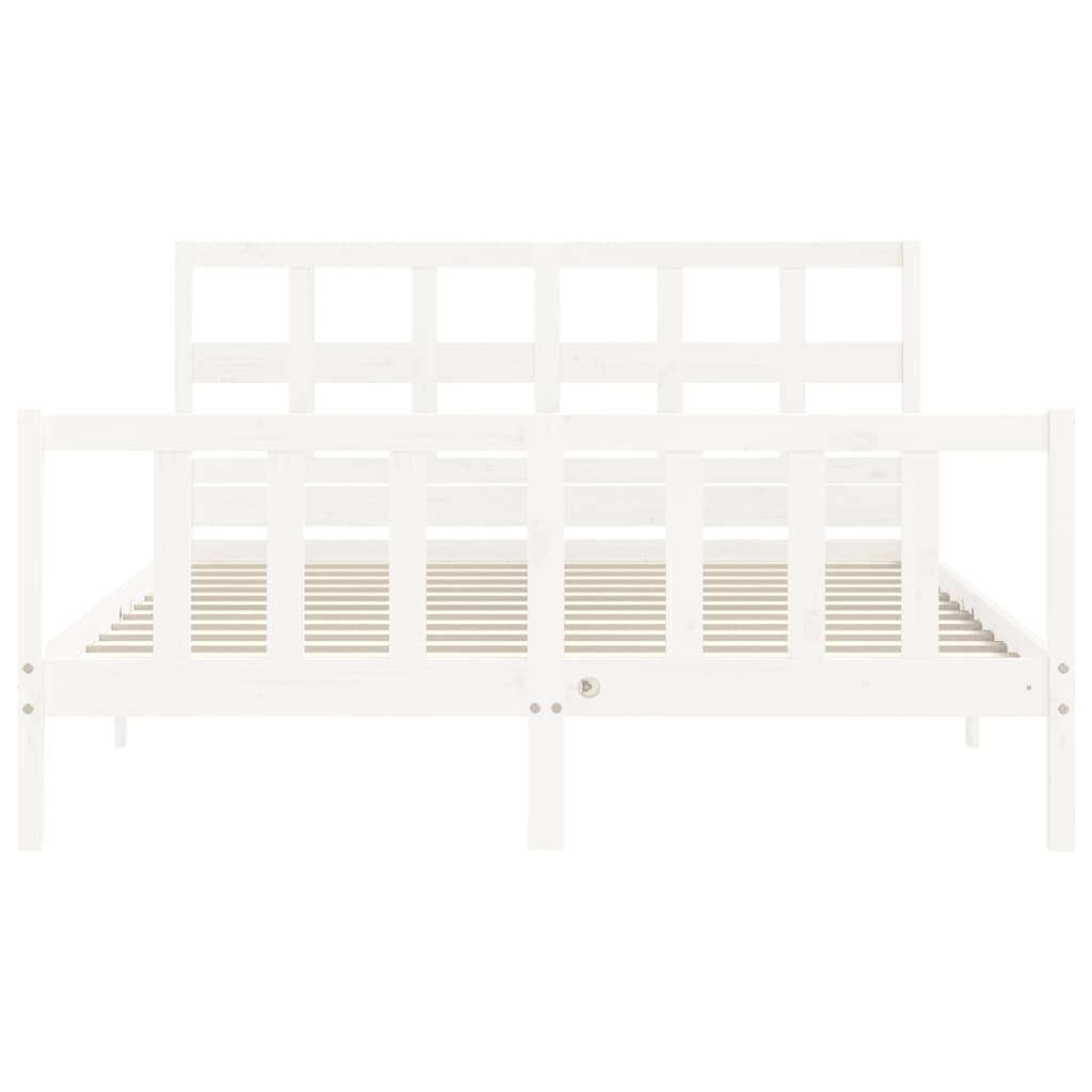 vidaXL Bed Frame without Mattress White 160x200 cm Solid Wood Pine