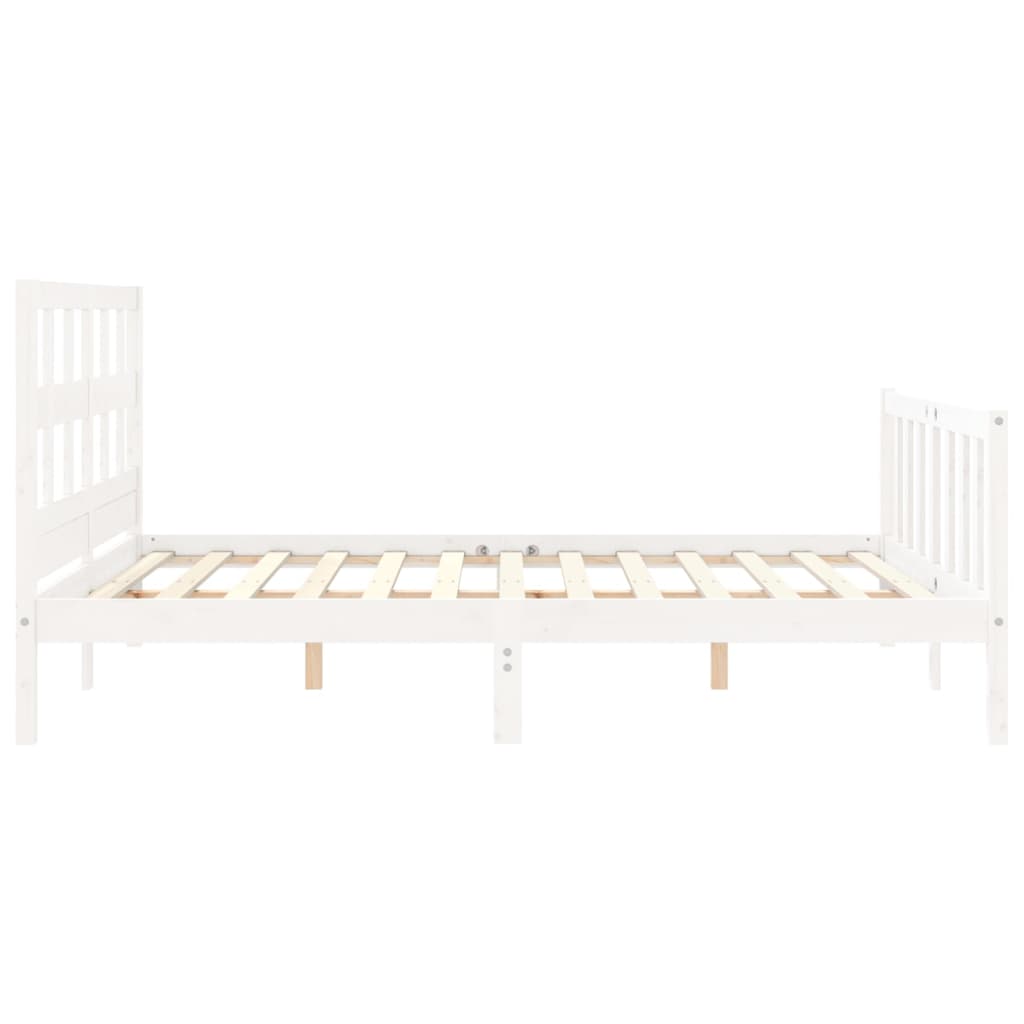 vidaXL Bed Frame without Mattress White 160x200 cm Solid Wood Pine