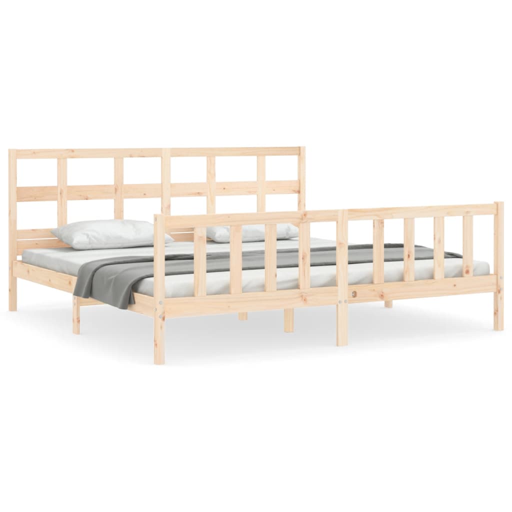 vidaXL Bed Frame without Mattress 200x200 cm Solid Wood Pine