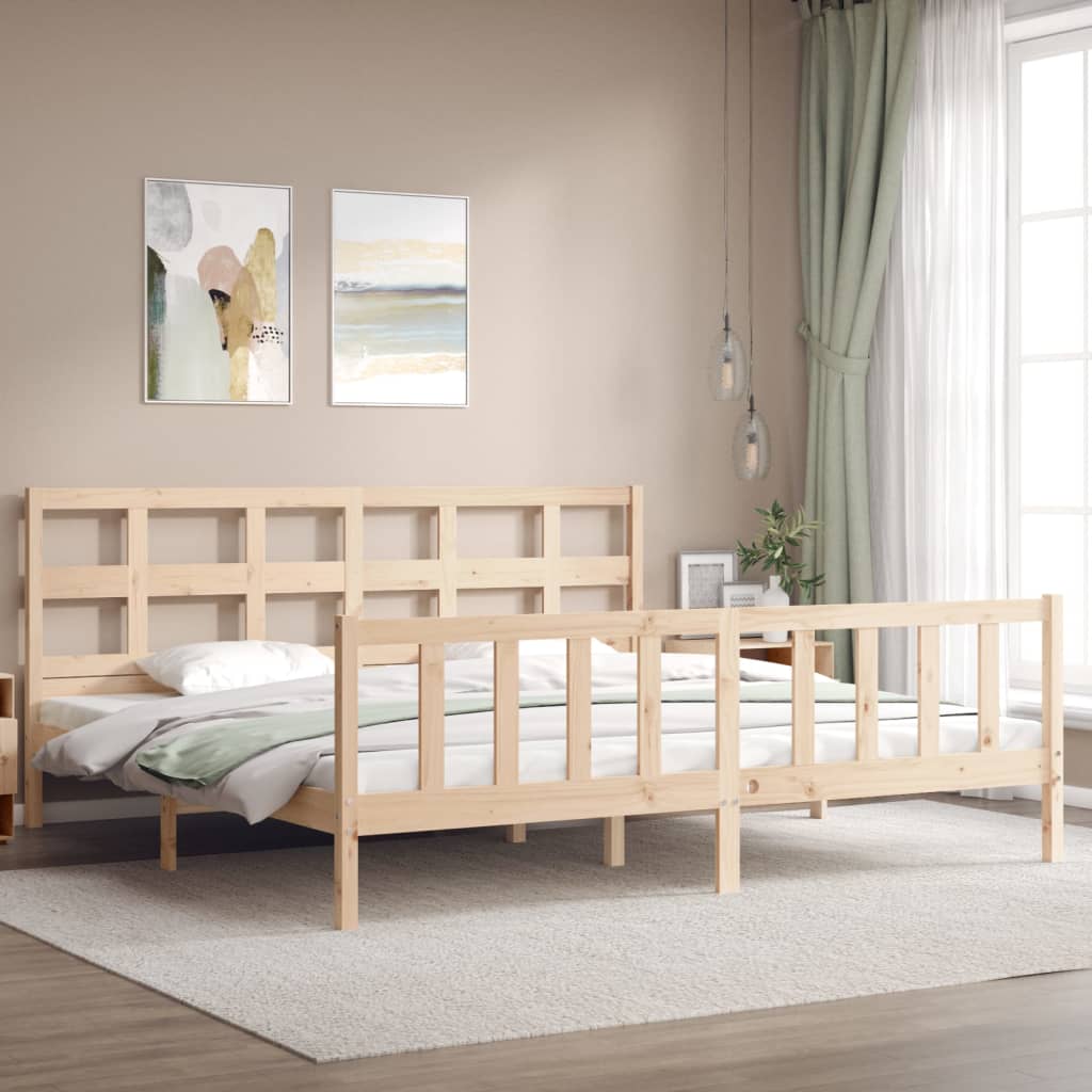 vidaXL Bed Frame without Mattress 200x200 cm Solid Wood Pine