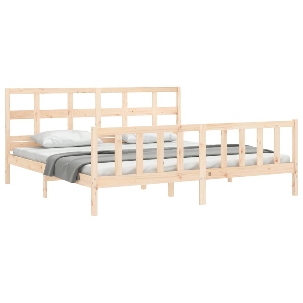 vidaXL Bed Frame without Mattress 200x200 cm Solid Wood Pine