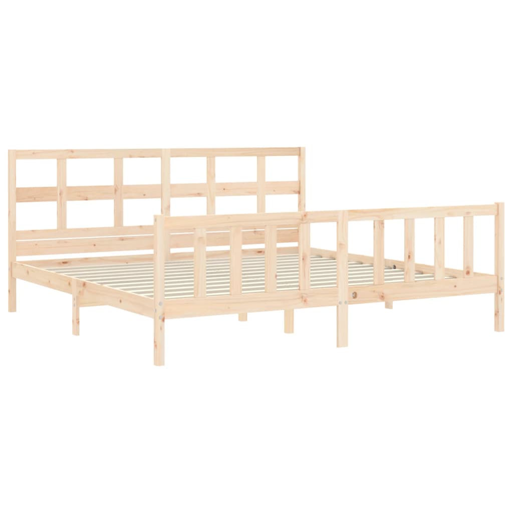 vidaXL Bed Frame without Mattress 200x200 cm Solid Wood Pine