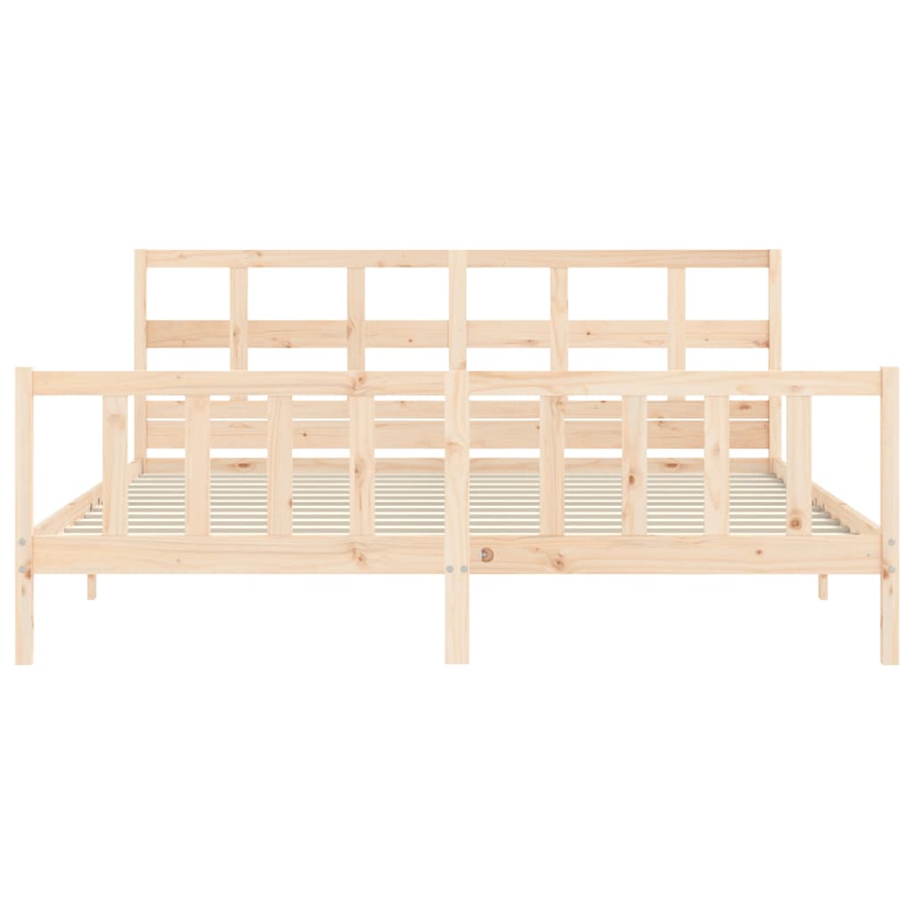 vidaXL Bed Frame without Mattress 200x200 cm Solid Wood Pine