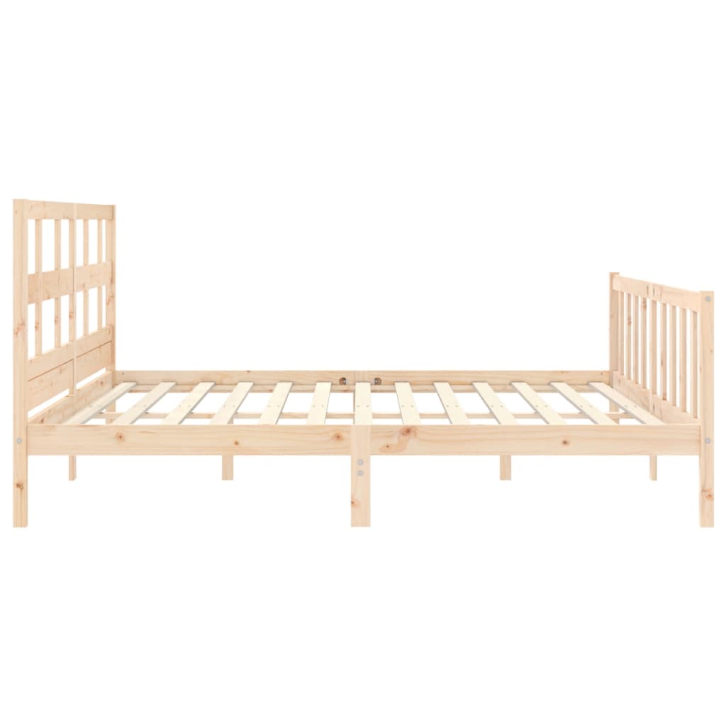 vidaXL Bed Frame without Mattress 200x200 cm Solid Wood Pine