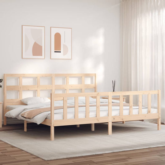 vidaXL Bed Frame without Mattress 200x200 cm Solid Wood Pine