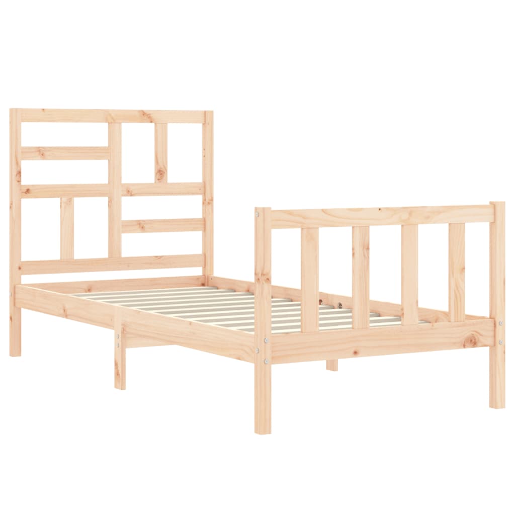 vidaXL Bed Frame without Mattress Single Solid Wood Pine