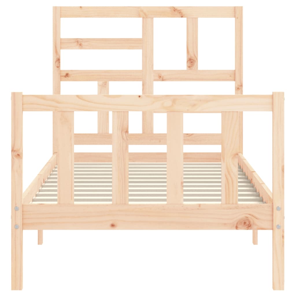 vidaXL Bed Frame without Mattress Single Solid Wood Pine