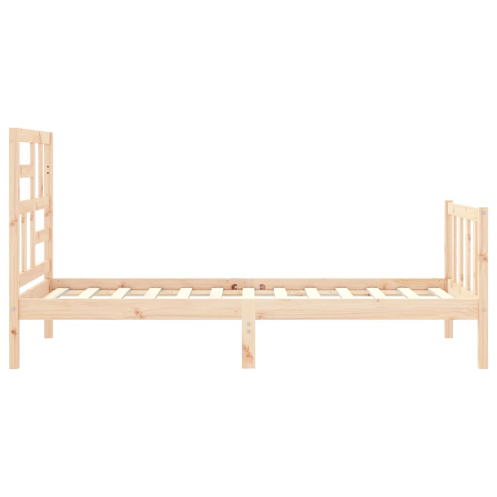 vidaXL Bed Frame without Mattress Single Solid Wood Pine