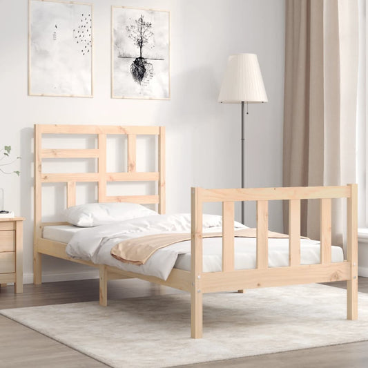 vidaXL Bed Frame without Mattress Single Solid Wood Pine