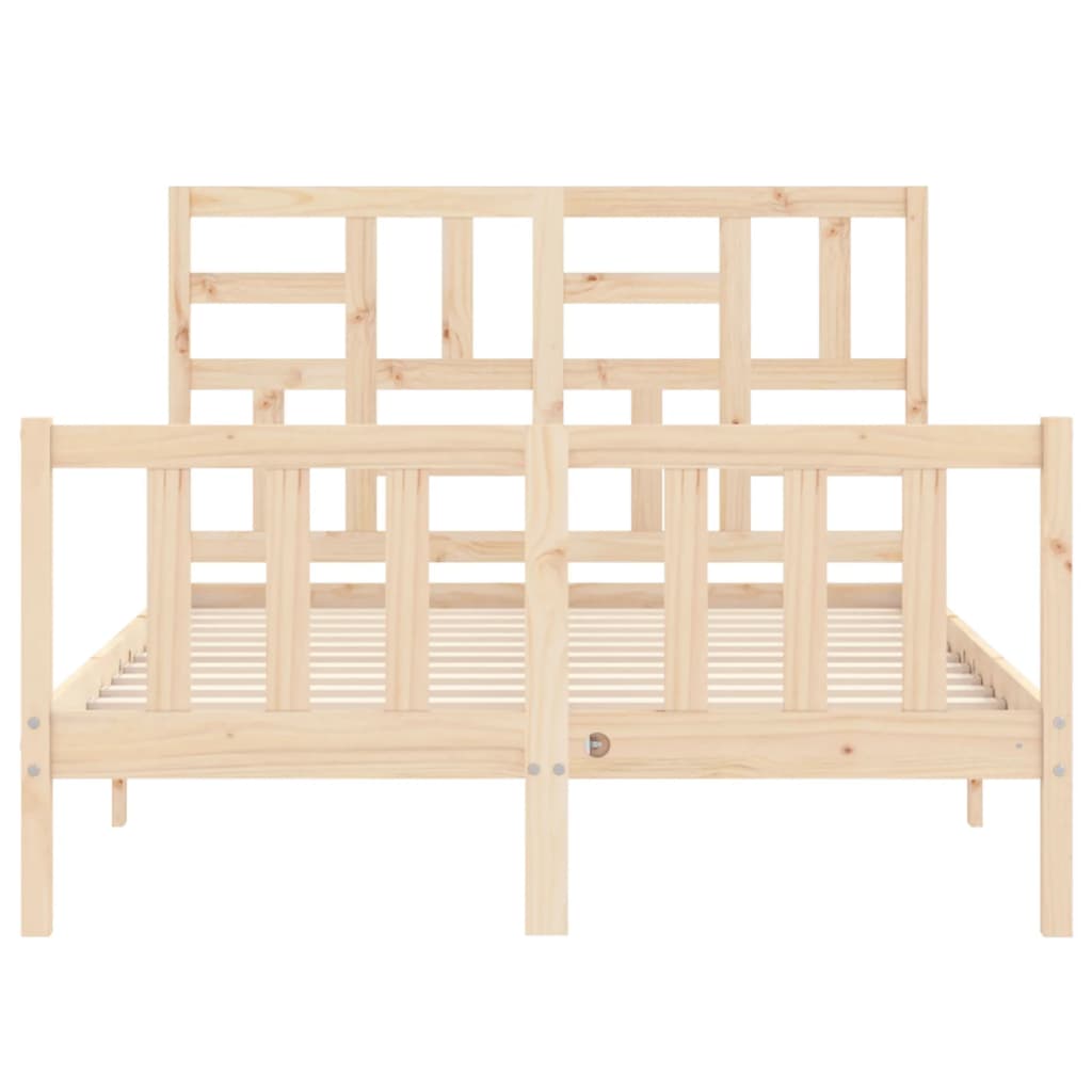 vidaXL Bed Frame without Mattress Small Double Solid Wood Pine