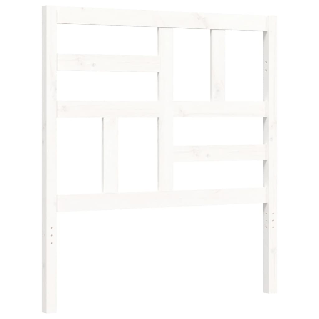 vidaXL Bed Frame without Mattress White 100x200 cm Solid Wood Pine