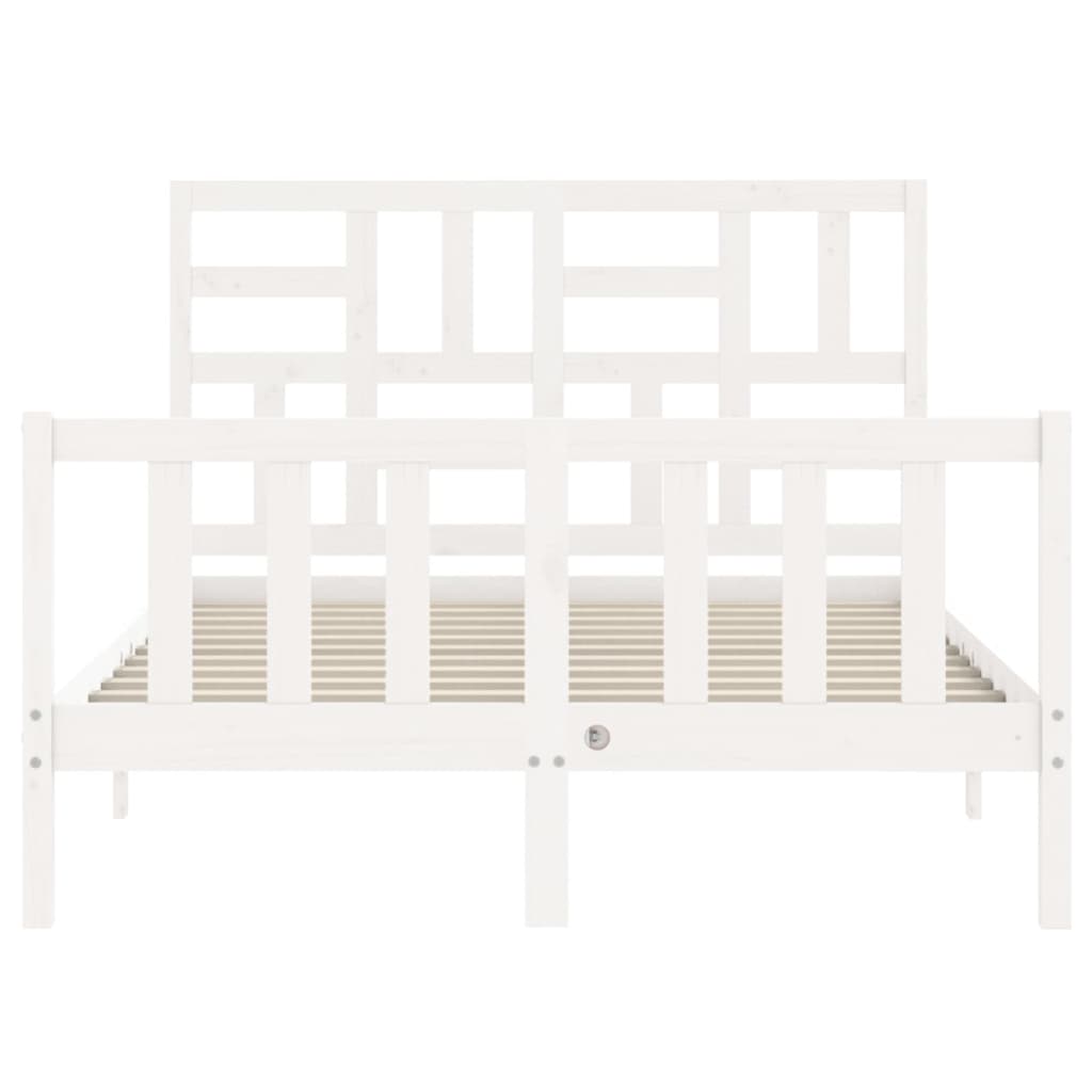 vidaXL Bed Frame without Mattress White 120x200 cm Solid Wood Pine