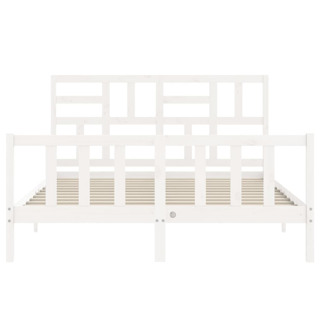 vidaXL Bed Frame without Mattress White 160x200 cm Solid Wood Pine