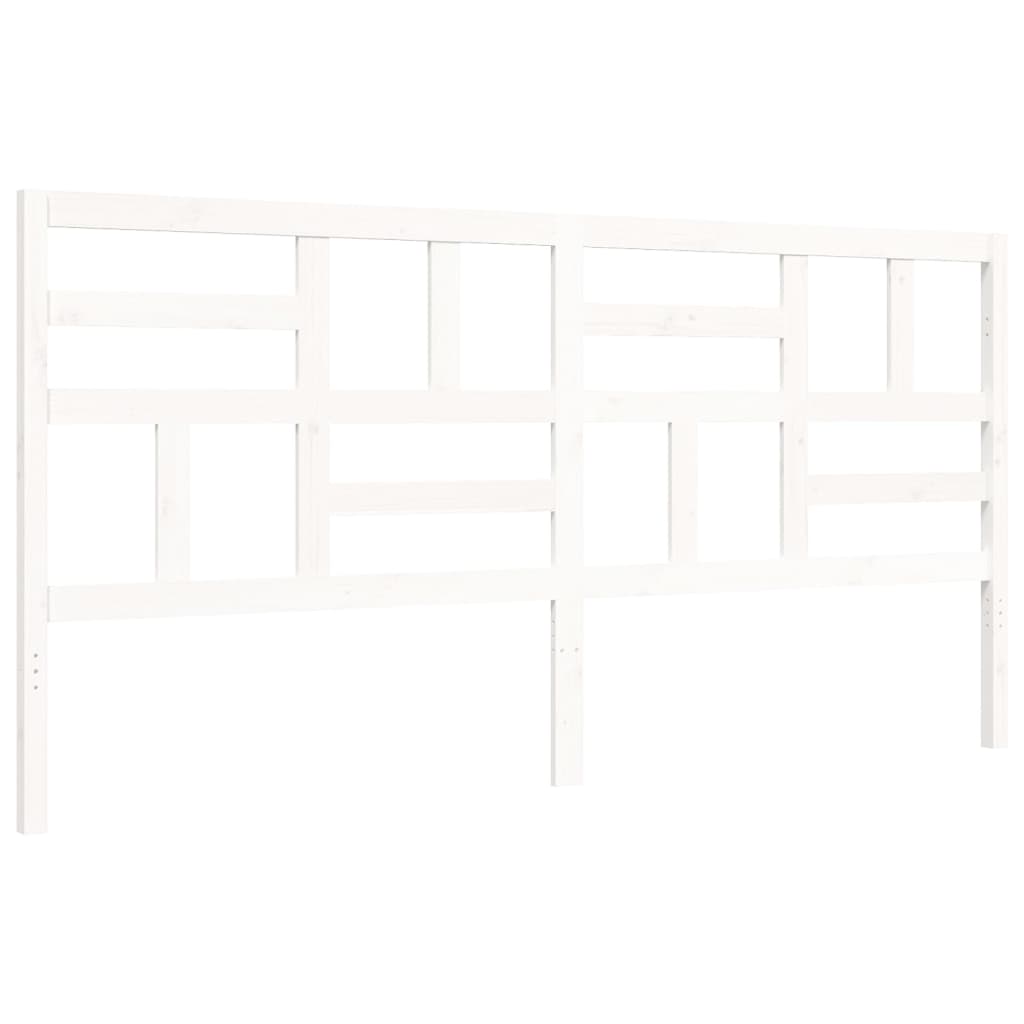 vidaXL Bed Frame without Mattress White 200x200 cm Solid Wood Pine