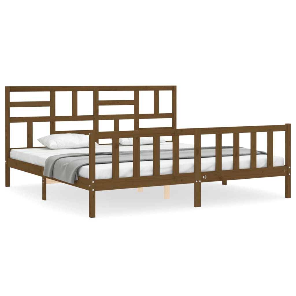 vidaXL Bed Frame without Mattress Honey Brown 200x200 cm Solid Wood Pine