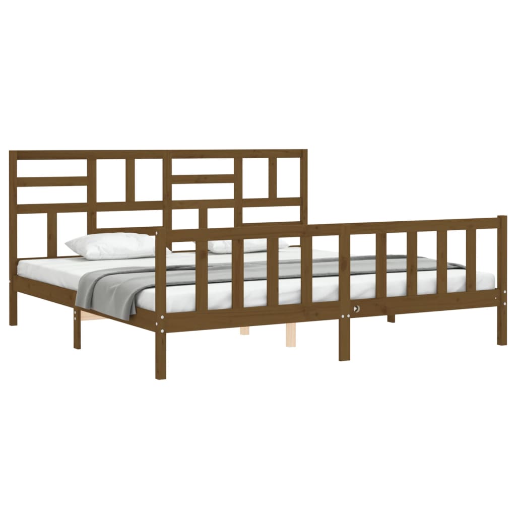 vidaXL Bed Frame without Mattress Honey Brown 200x200 cm Solid Wood Pine