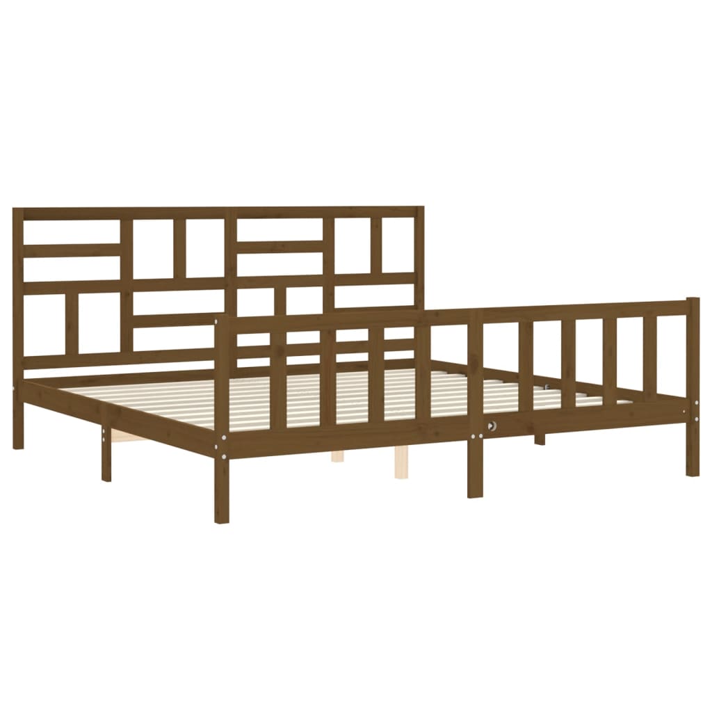 vidaXL Bed Frame without Mattress Honey Brown 200x200 cm Solid Wood Pine