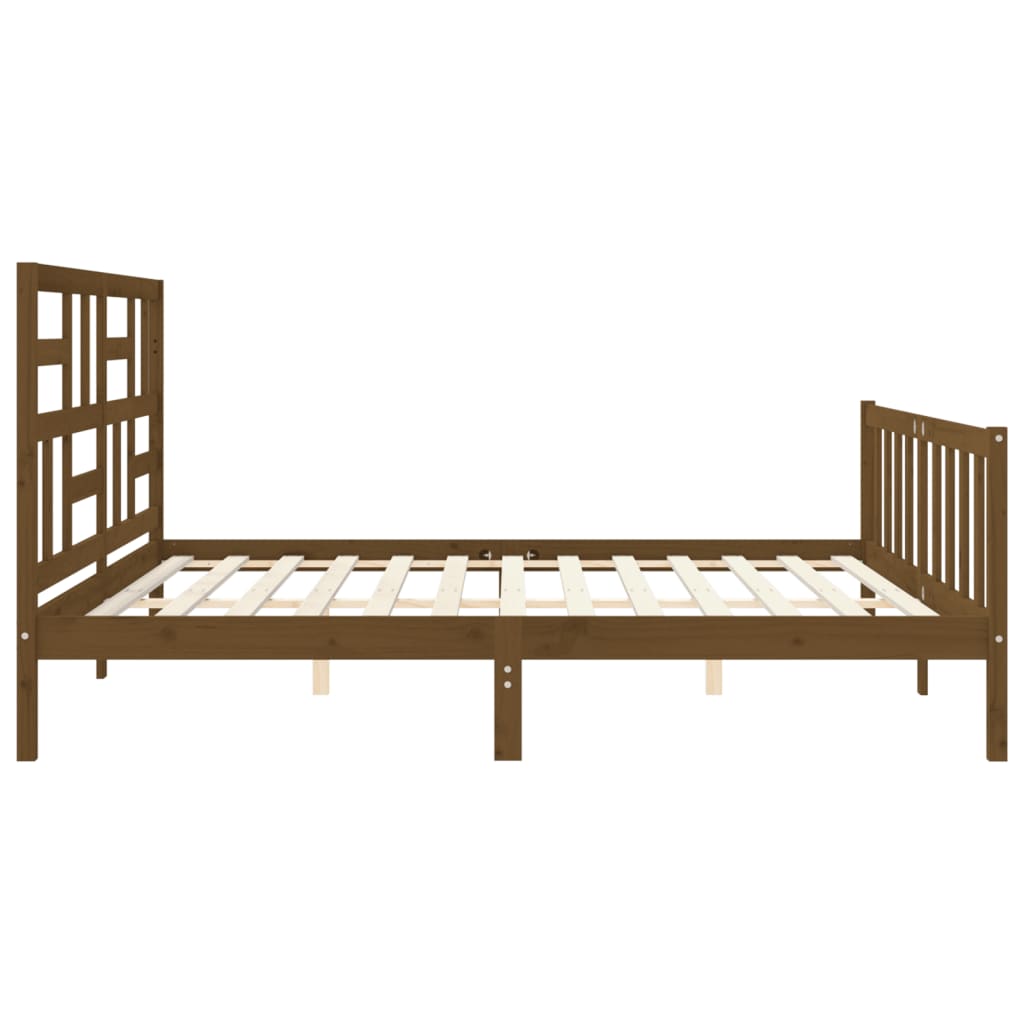 vidaXL Bed Frame without Mattress Honey Brown 200x200 cm Solid Wood Pine