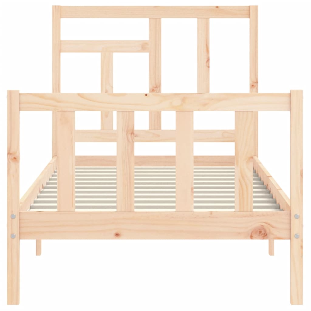 vidaXL Bed Frame without Mattress Small Single Solid Wood Pine