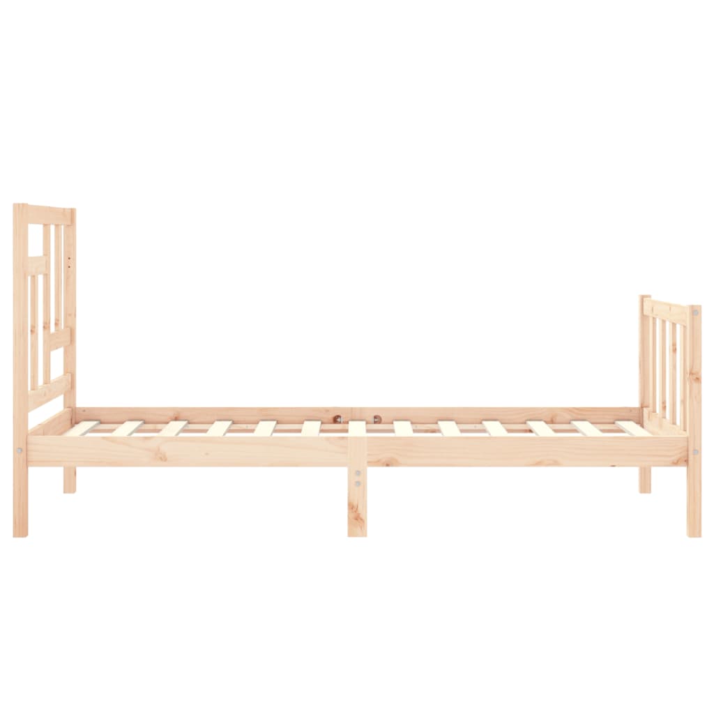 vidaXL Bed Frame without Mattress Small Single Solid Wood Pine