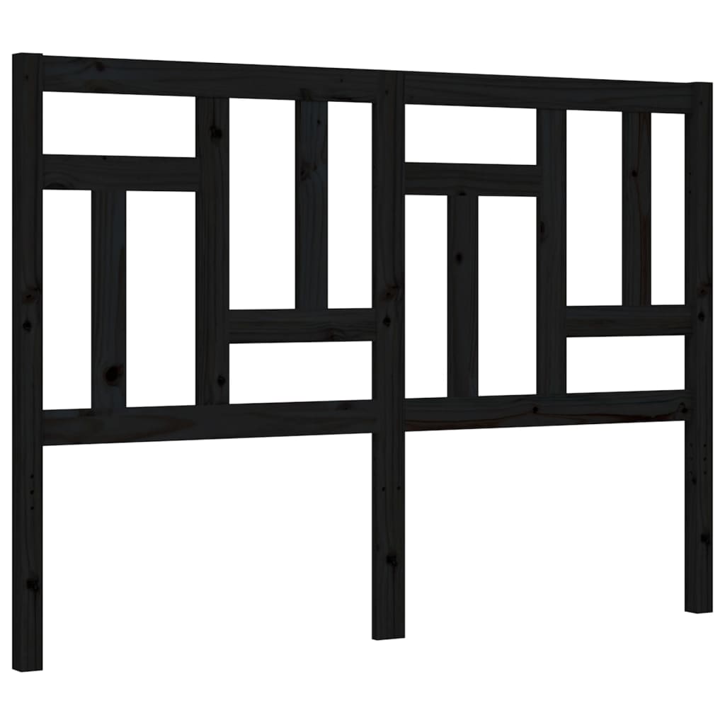 vidaXL Bed Frame without Mattress Black Small Double Solid Wood Pine