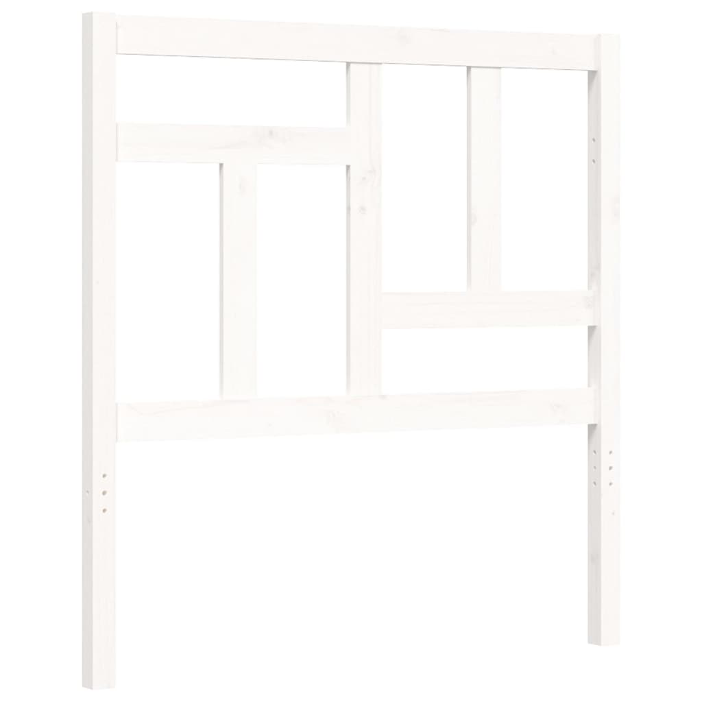 vidaXL Bed Frame without Mattress White 90x200 cm Solid Wood Pine