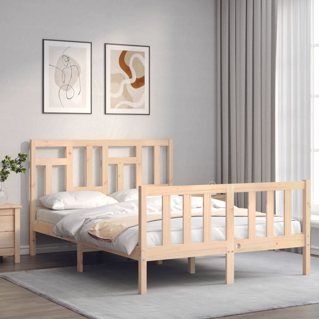 vidaXL Bed Frame without Mattress 120x200 cm Solid Wood Pine