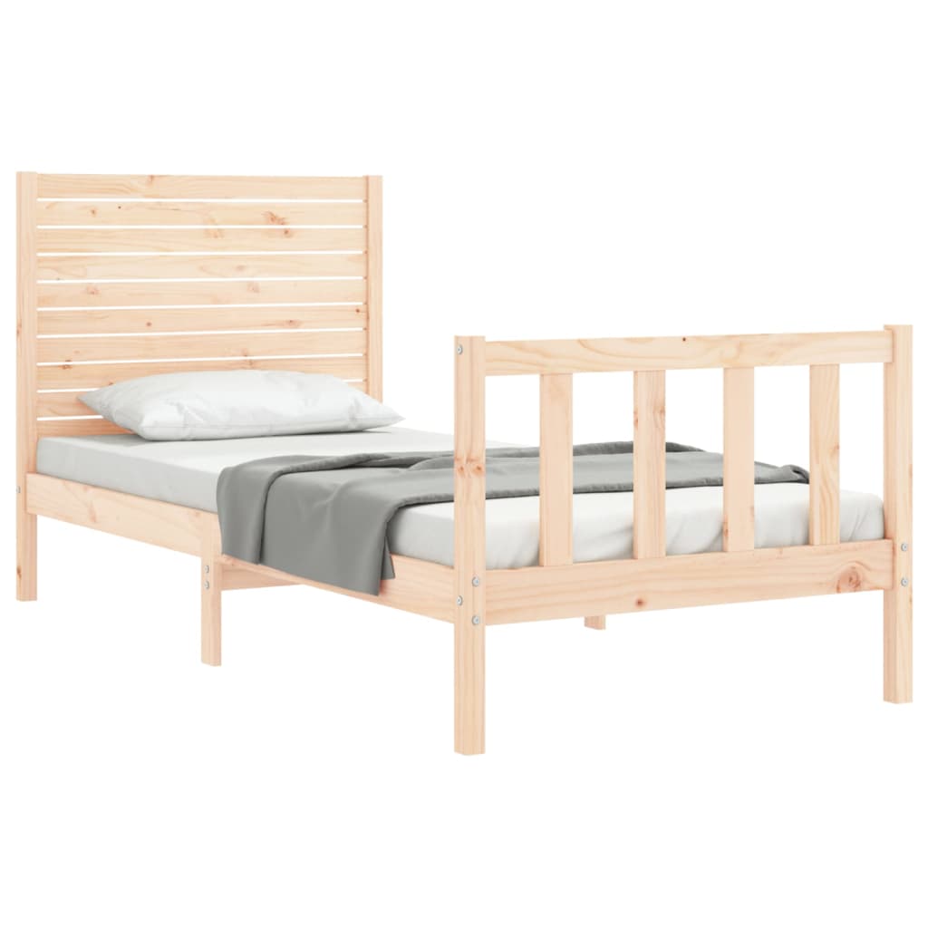 vidaXL Bed Frame without Mattress 90x200 cm Solid Wood Pine