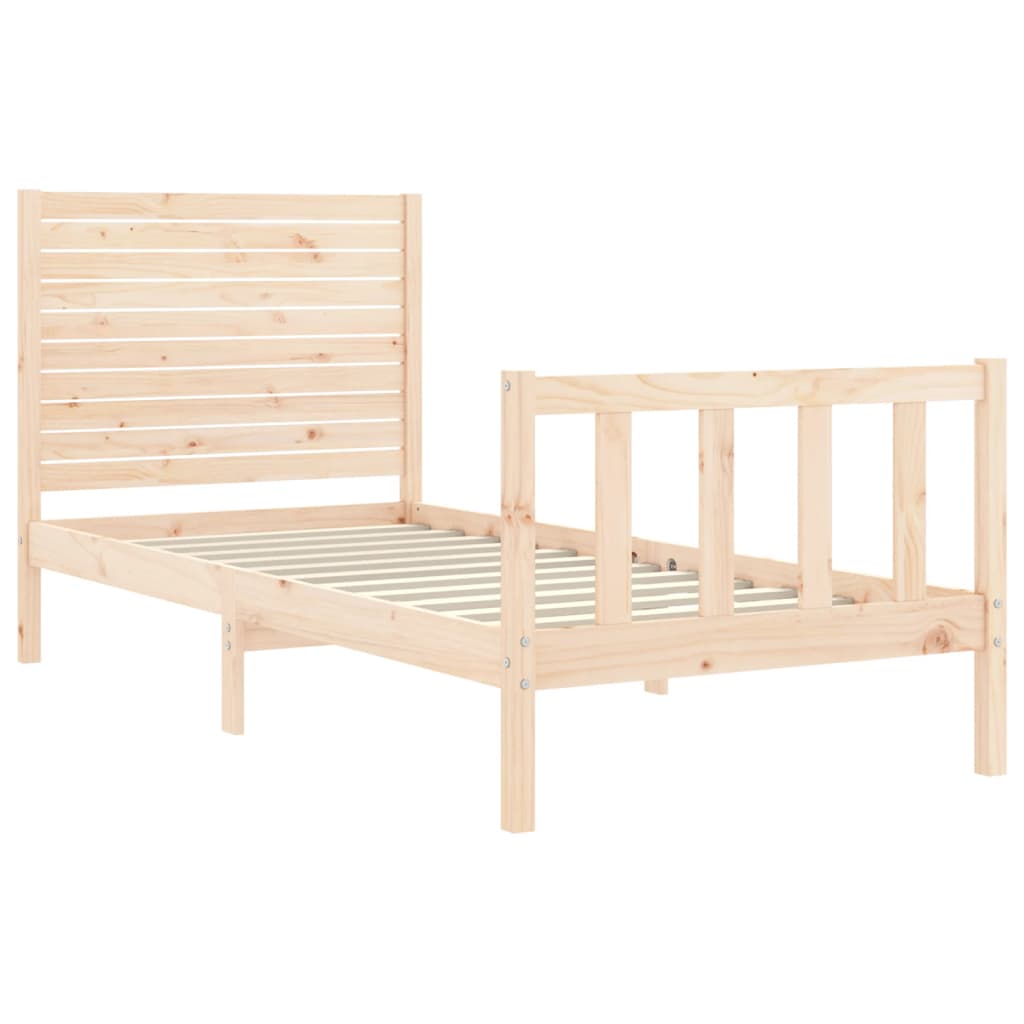 vidaXL Bed Frame without Mattress 90x200 cm Solid Wood Pine