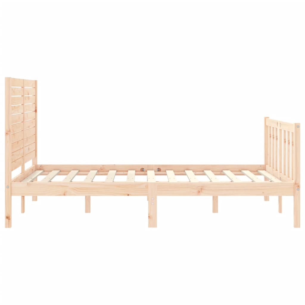 Bed Frame without Mattress 140x200 cm Solid Wood Pine